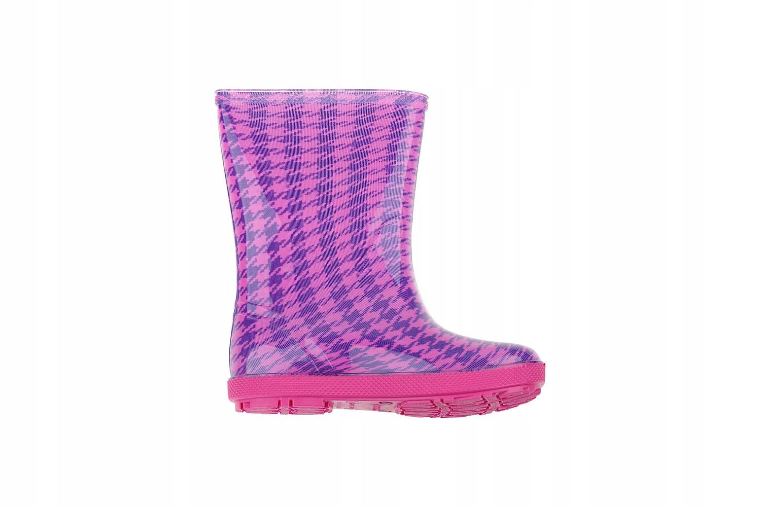 Wellies Kids Rain Snow Boots Removable Inner Lining Socks Wellington Pink Check