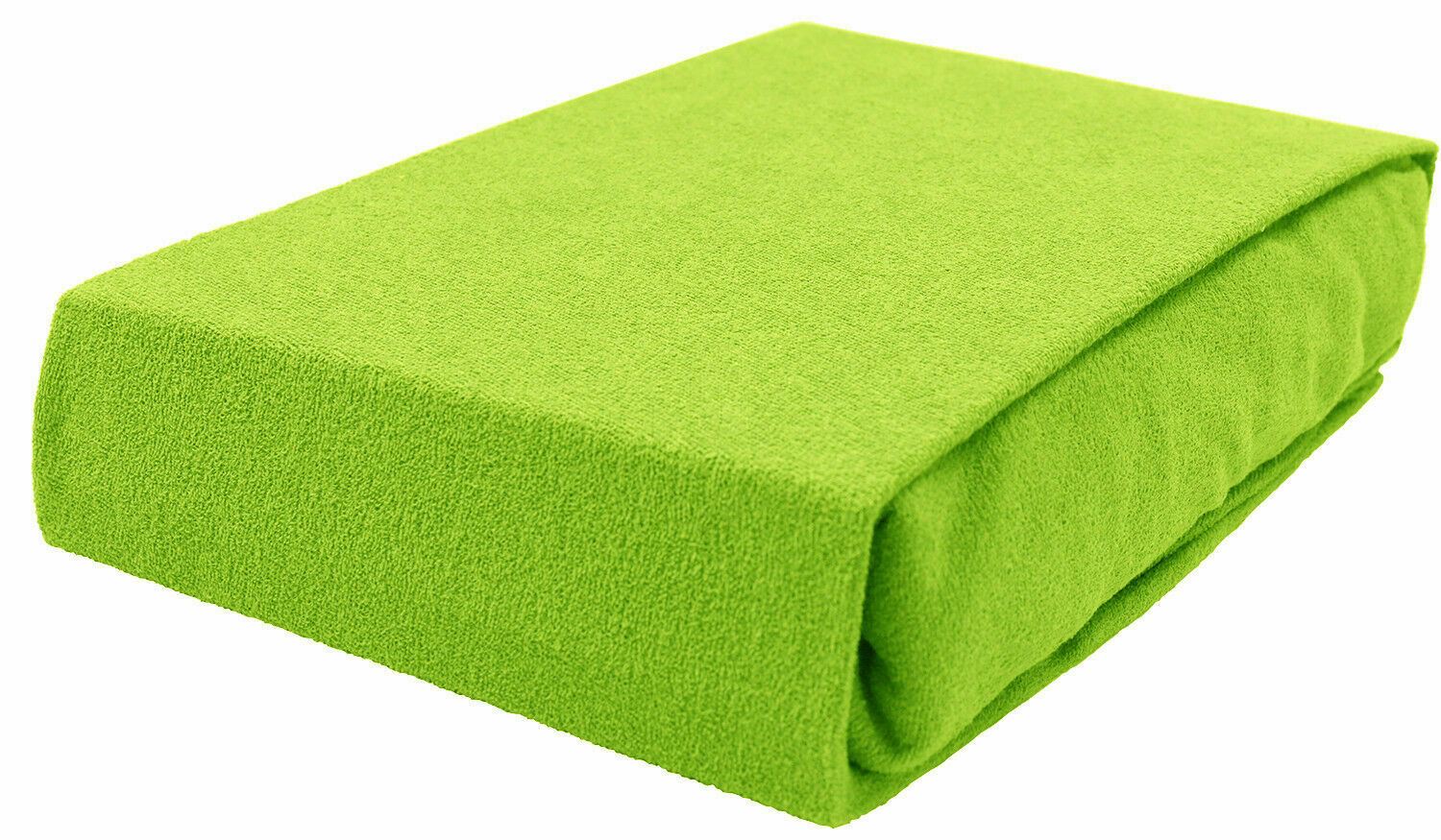 Terry Towelling Fitted Sheet 140X70 Nursery Baby Fit Cot Bed Frotte Dark Green