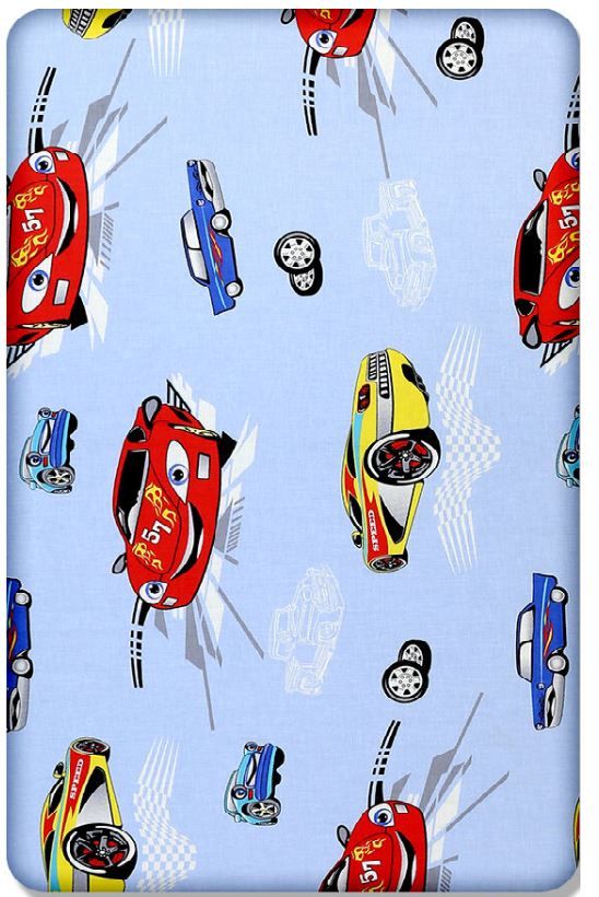 Baby Fitted Cot Bed Sheet Printed 100% Cotton Mattress 140X70cm Cars