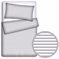 Baby 4Pc Bedding Set Pillow Duvet Quilt Fit Cotbed 140x70cm Stripes Grey