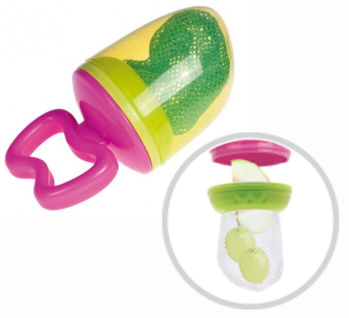 Baby Food Teether Canpol Cap Feeder Fruit Vegetable Safe Silicone Net Pink