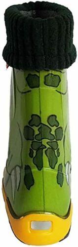 Wellies Kids Rain Snow Boots Removable Inner Lining Socks Crocodile