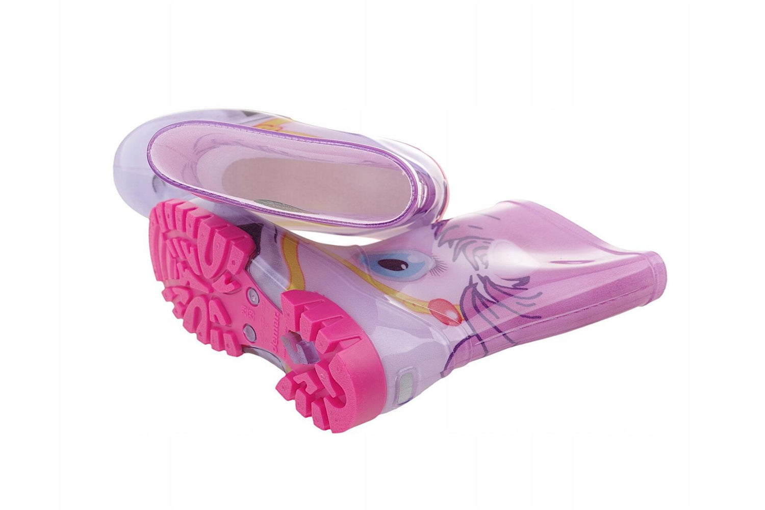 Wellies Kids Rain Snow Boots Removable Inner Lining Socks Wellington Pony