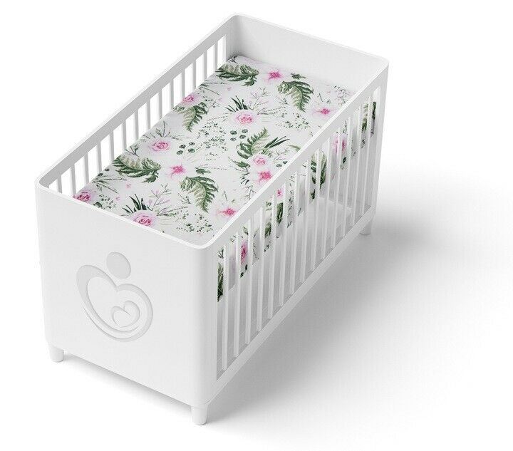 Baby Fitted Cot Sheet Printed Design 100% Cotton Mattress 120X60 cm Garden Flowers