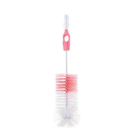 Bottle Brush 2 In 1 Canpol Baby Feeding Bottle Teat Spout Nozzle Cleaner Pink