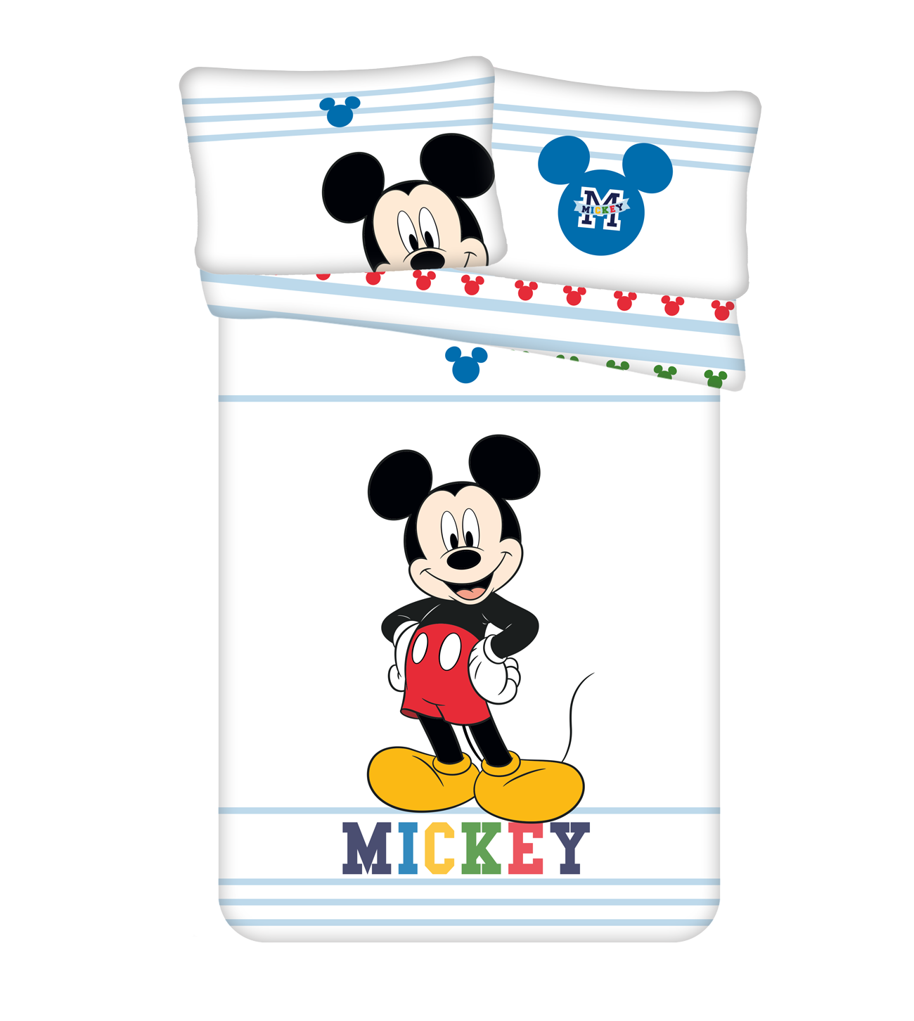 2pc Baby Duvet Cover Bedding Set Reversible Cotton Disney Mickey Colour 135x100cm
