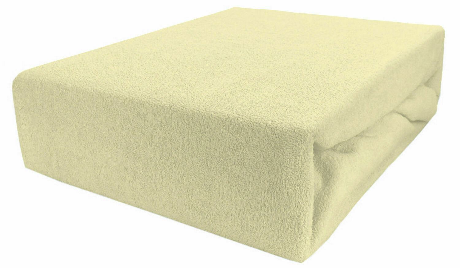 Terry Towelling Fitted Sheet 90X40cm Nursery Baby Crib/Cradle/ Soft/ Frotte Cream