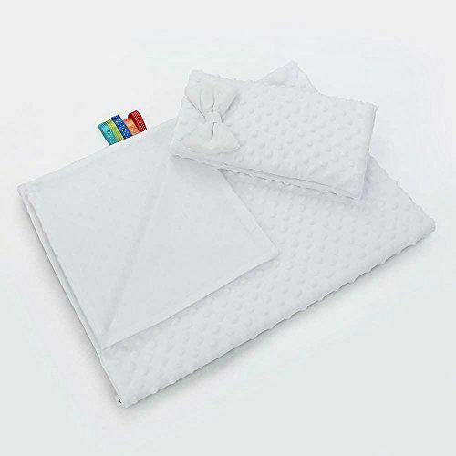 Warm Baby Blanket Dimple Cotton Quilt Pillow Double Sided 100X75cm White - Snow White