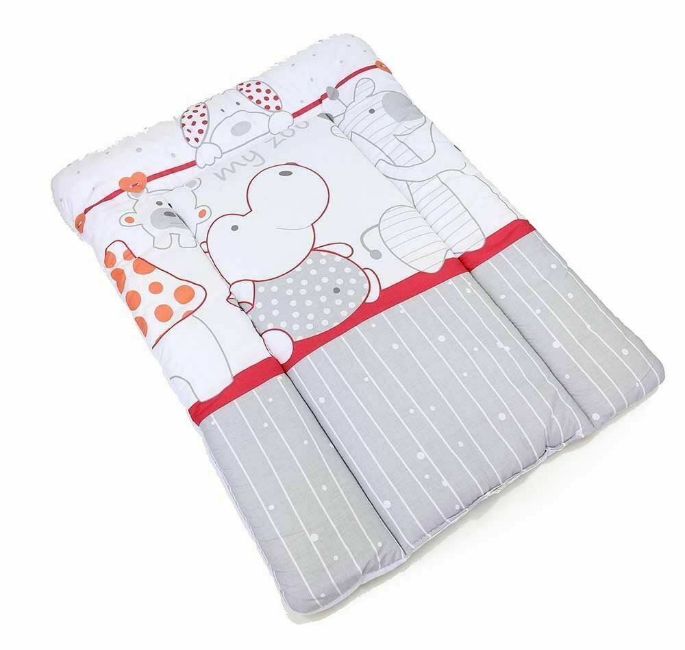 Baby 100% cotton changing mat child toddler Zoo red