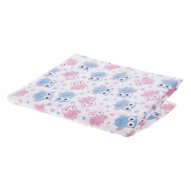 Baby Changing Under Pad Soft Reusable Akuku Mattres Protector Owls Pink Blue
