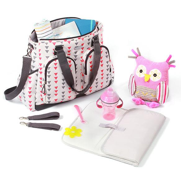 Baby Nappy Multi-Functional Diaper Bag Set With Changing Mat Babyono Glam Pink