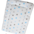 Baby 100% cotton changing mat child toddler Grey Blue Stars