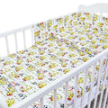 Baby 5Pc Bedding Set Pillow Duvet Bumper Fit Cotbed 140x70cm Football Teddy Bear