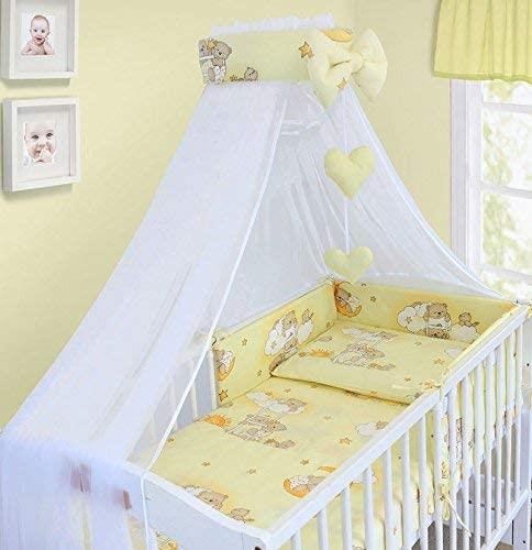 10Pcs Baby Bedding Set 100% Cotton Fit Cot 120x60cm Ladder Cream