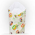 Baby Swaddle Wrap Newborn Bedding Blanket 100% Cotton Sleeping Bag Owls Yellow