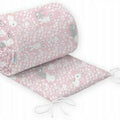 Padded Bumper To Fit Baby Cot Bed All-Round Cotton 420cm Bunny Pink
