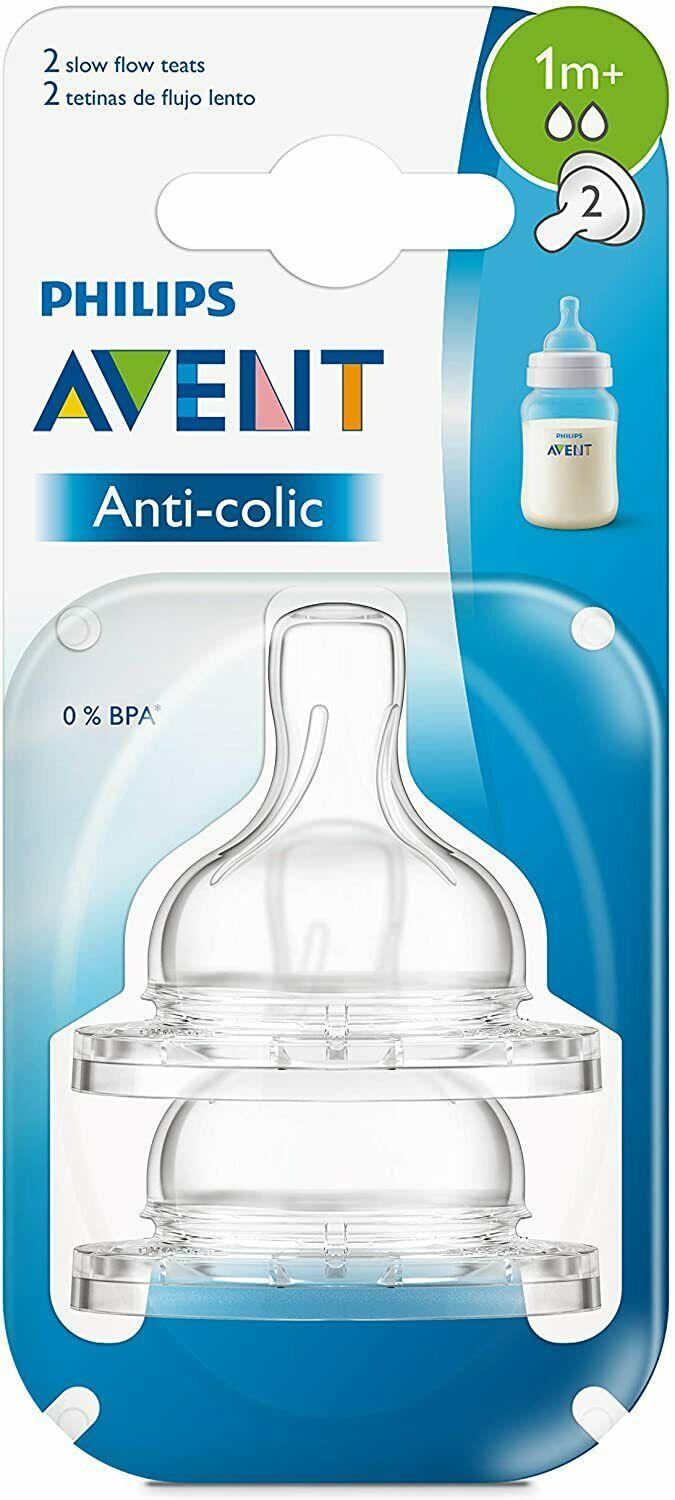 Silicone Teat Philips Avent Extra Soft Anti - Colic 1M+ 2-Pack