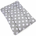 Baby 100% cotton changing mat child toddler Big white stars on grey
