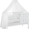 Baby bedding set 10pc fit cot bed 140x70cm - Grey blue stars