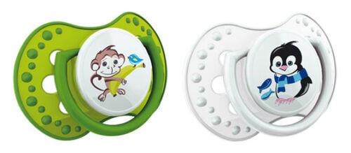 Lovi 2X Silicone Dynamic Soother Dummy Pacifier Teat 3-6 M Hot & Cold Green - MyHappy Baby