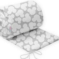 Padded Bumper To Fit Baby Cot Bed All-Round Cotton 420cm Mouse Grey