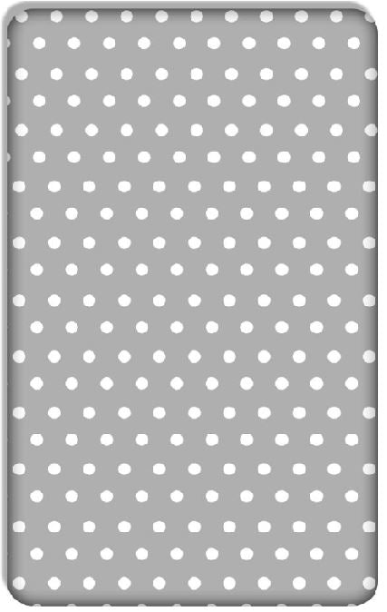 Baby Fitted Toddler Bed Sheet Printed 100% Cotton Mattress 160X80cm Dots Grey