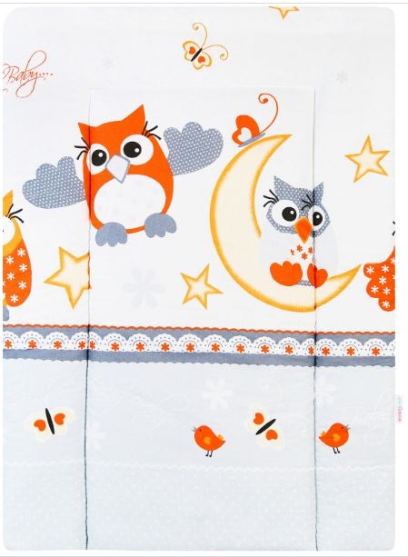 Baby 100% cotton changing mat child toddler Owls Moon grey