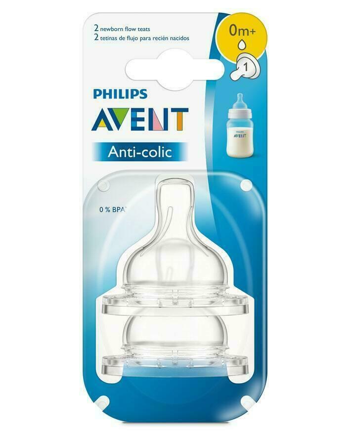 Silicone Teat Philips Avent Extra Soft Anti - Colic 0M+ 2-Pack