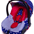 Full Cover Set Fitting Maxi Cosi Cabriofix Baby Car Seat - Navy Red