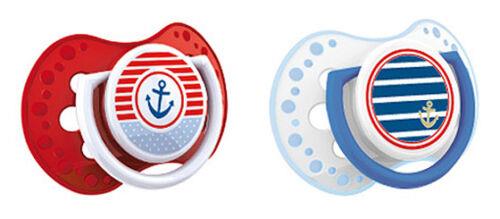Lovi 2X Silicone Dynamic Soother Dummy Pacifier Teat 3-6 M Marine Anchor