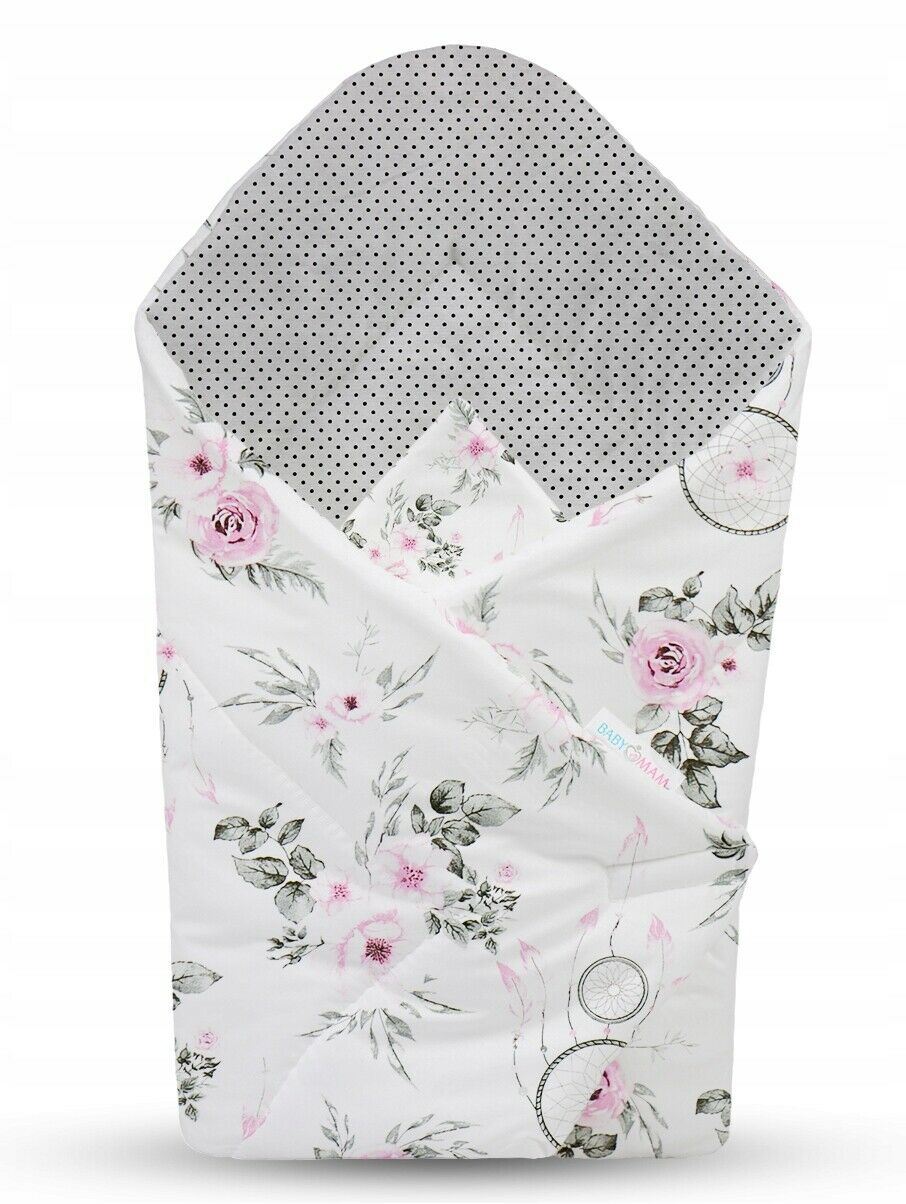 Baby 6pc Double-sided soft infant Cocoon White Dream Catcher/ Dots with Grey