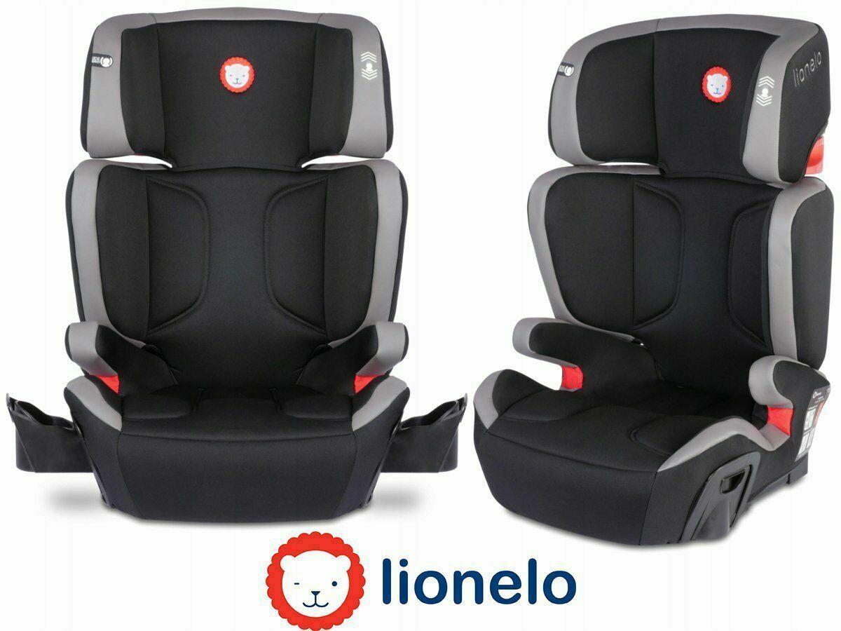 Baby Car Seat Isofix Support Kids Child Hugo Lionelo 15-36Kg Leather Grey/Black