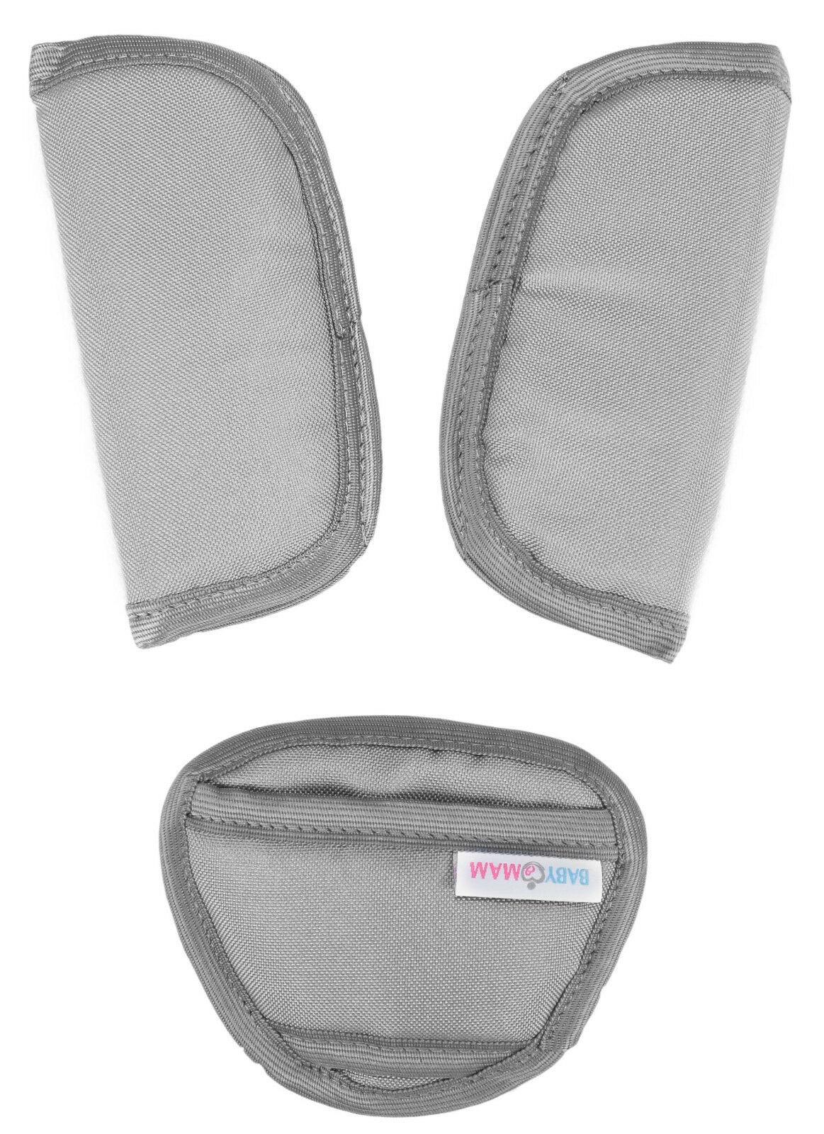 Baby Crotch Straps Pad Car Seat Belt Cover Harness Light Grey