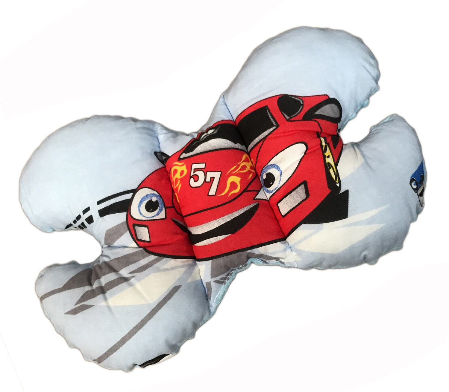 Butterfly Dimple Pillow Baby head and neck support Blue - Cars