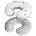 Baby Feeding Pregnancy Pillow Cover Newborn Nursing Dimple Grey/ Grey Blue Stars