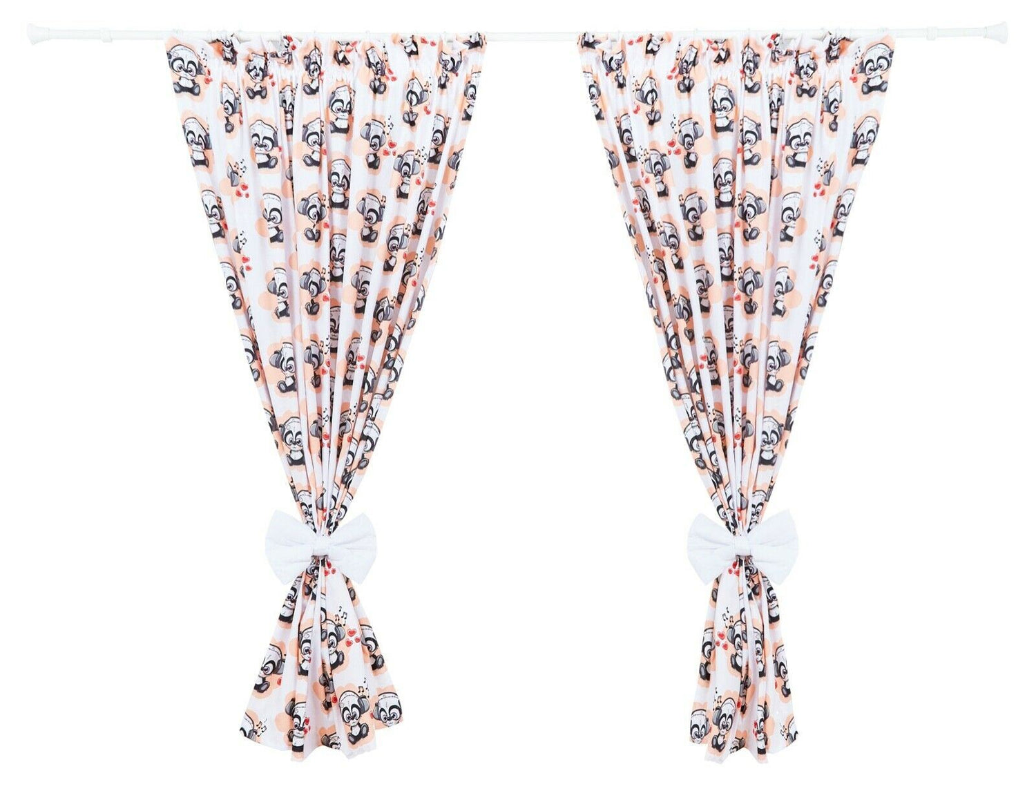 Nursery Curtains for Babies & Toddler's Bedroom Music panda