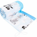 Padded Bumper To Fit Cot Baby Bedding All Round 100% Cotton 360cm Sweet Animals Blue
