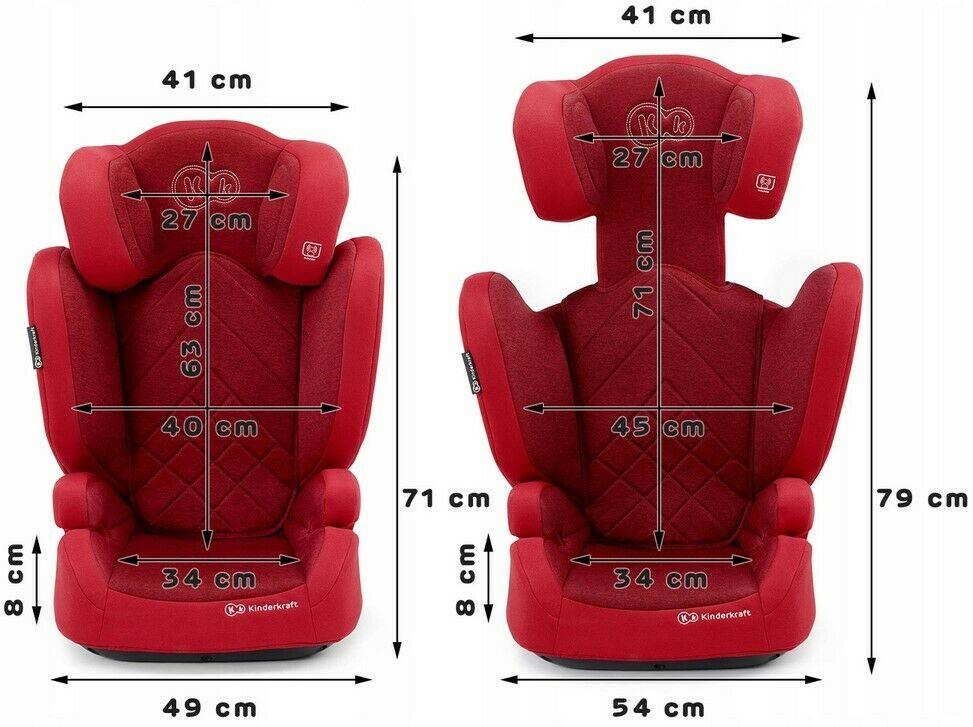 Car Seat Kinderkraft Xpand Kids Child 2 3 Group 15-36Kg Isofix Grey