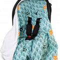 Baby Blanket Car Seat Reversible Wrap Plush Soft Double Sided Cotton 100x100cm White-Fox In The Forest