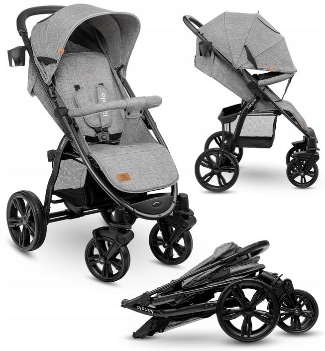 Baby Stroller Kids Buggy Pushchair With Foot Cover Annet Lionelo Concrete