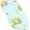 Cotton Fitted Baby Sheet Fit Moses Basket Pram 80X38cm Owls Turquoise