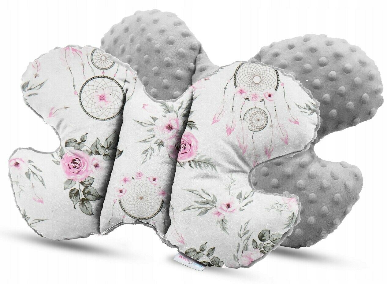 Baby 6pc Double-sided soft infant Cocoon White Dream Catcher/ Dots with Grey