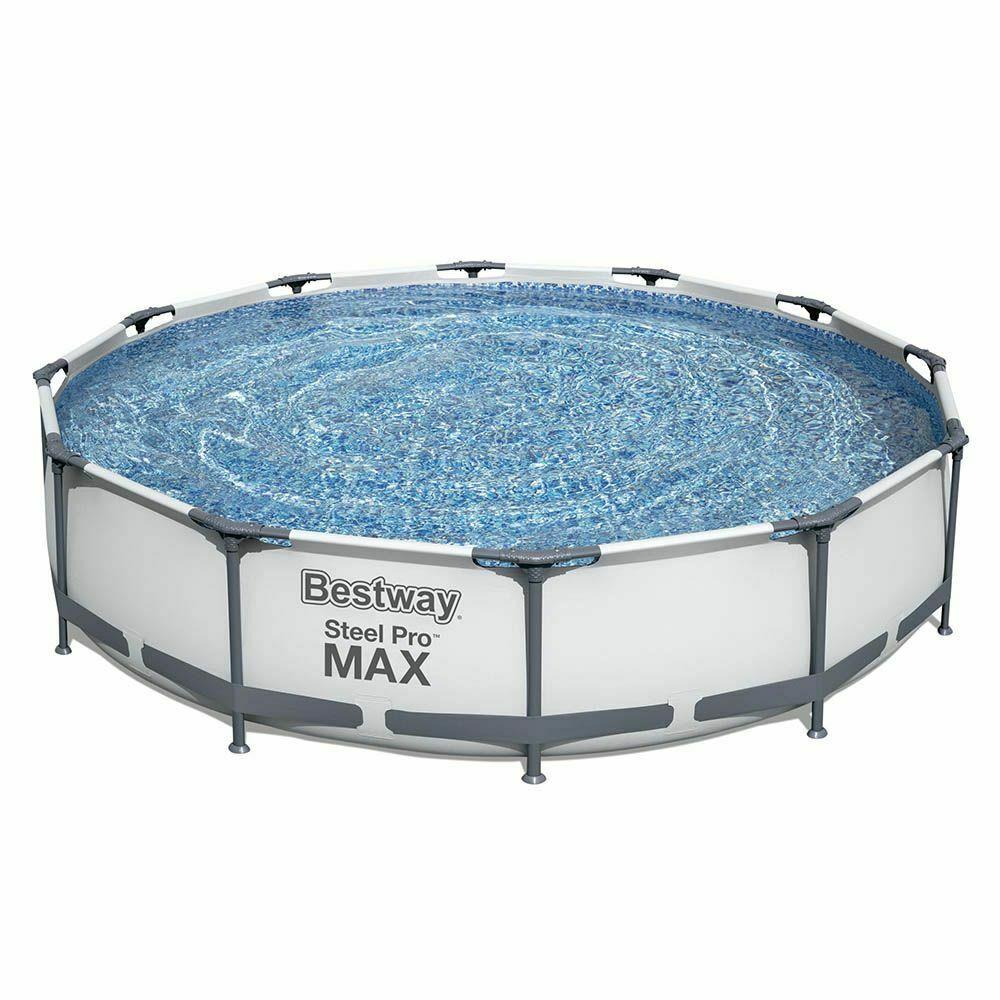 Bestway Steel Pro Max Round Garden Swimming Pool 366 X 76cm 12Ft X 30In + Pump