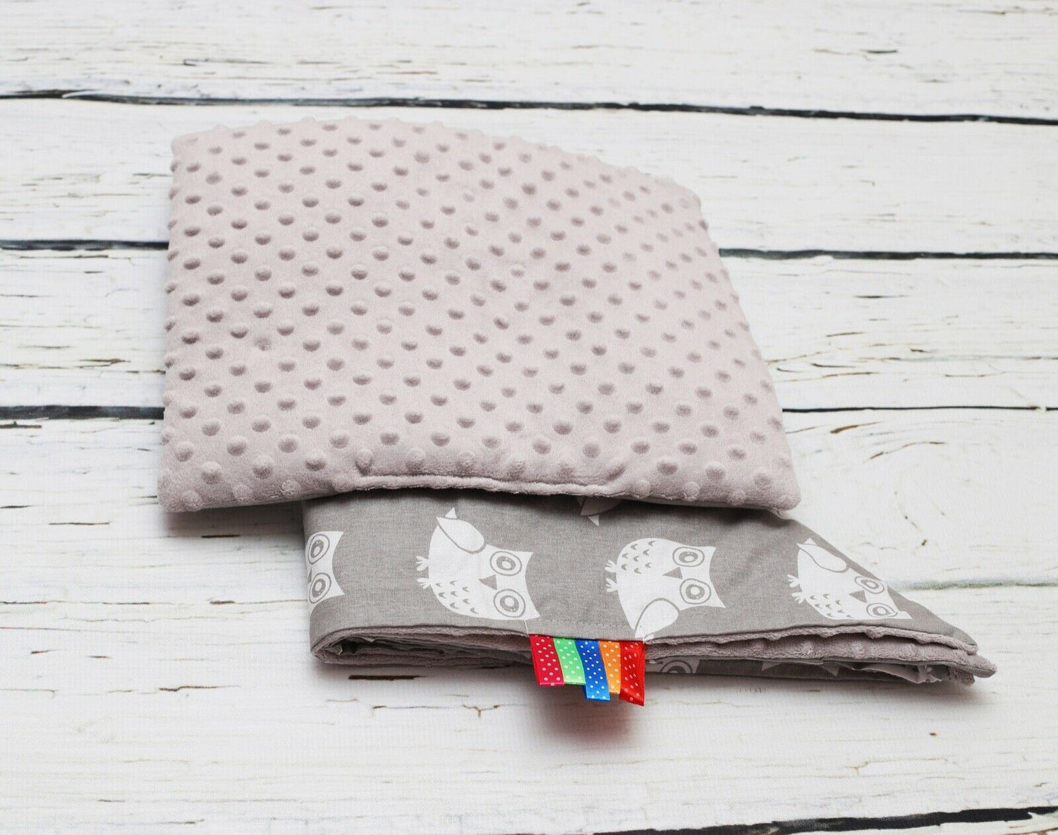 Warm Baby Blanket Dimple Quilt Pillow 100X75 Grey - Owls Grey