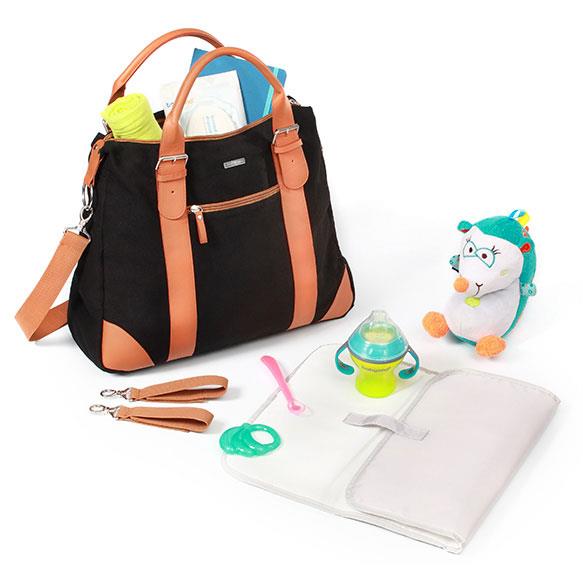 Baby Nappy Multi-Functional Diaper Bag With Changing Mat Babyono Iconic Black