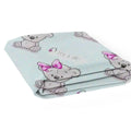 Baby Fitted Cot Bed Sheet Printed 100% Cotton Mattress 140X70cm Teddy Girl Mint