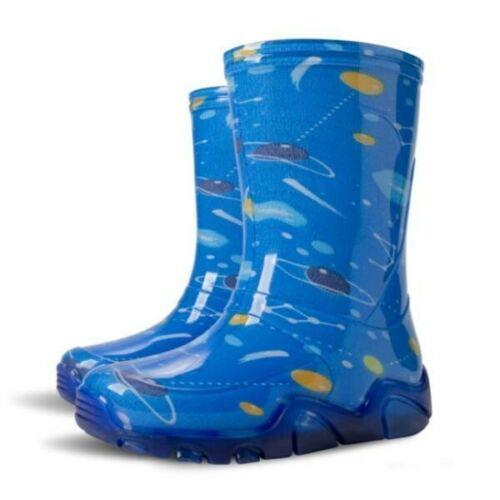 Wellies Kids Rain Snow Boots Removable Inner Lining Socks Wellington Space