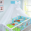 10Pcs Baby Bedding Set 100% Cotton Fit Cot 120x60cm Sheep Turquoise