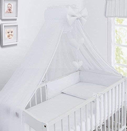 Baby bedding set Cotton Nursery 14pc to Fit Cot 120x60cm White - MyHappy Baby