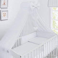 Baby bedding set Cotton Nursery 14pc to Fit Cot 120x60cm White